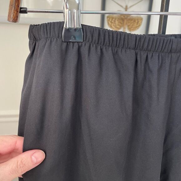 Royl NYC Luxury Loungewear Black Silk Pull on Crop Pants $795 M - Picture 2 of 6